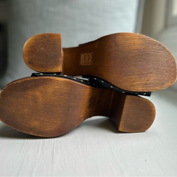 Axel Salto Black and Brown Studded Mules - Picture 3 of 8